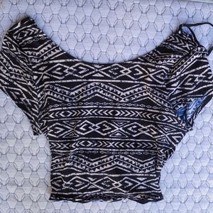 Crop top with open back